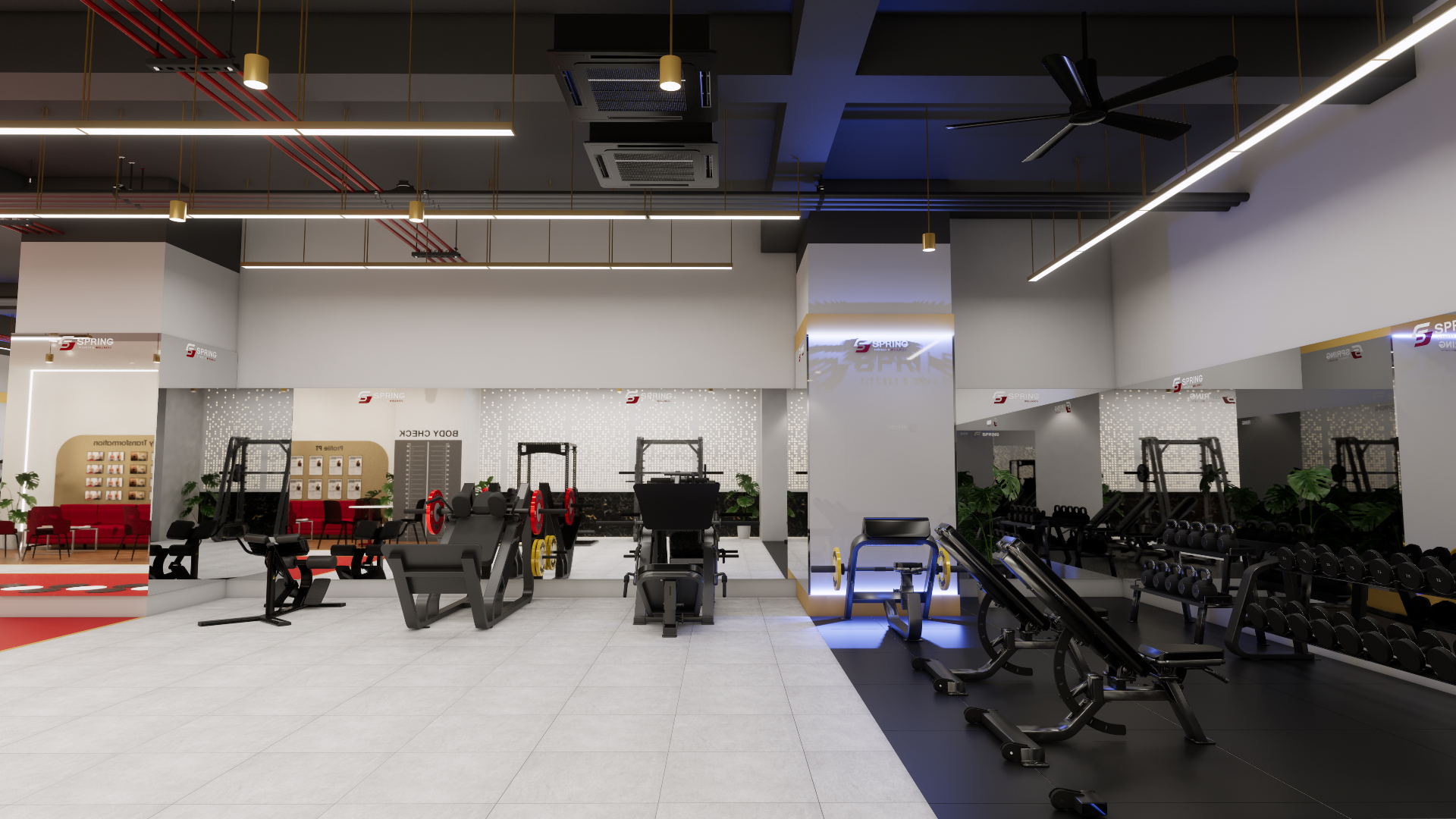 Spring Fitness Lò Đúc – không gian tập luyện